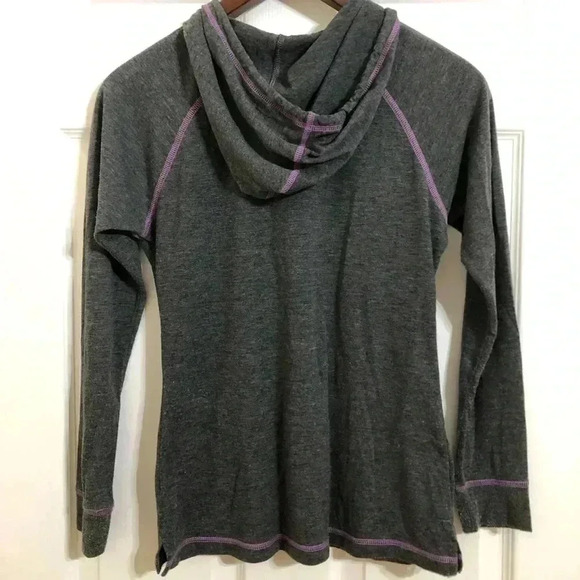 Avia Grey Hooded Long Sleeve Shirt Small - Picture 7 of 9